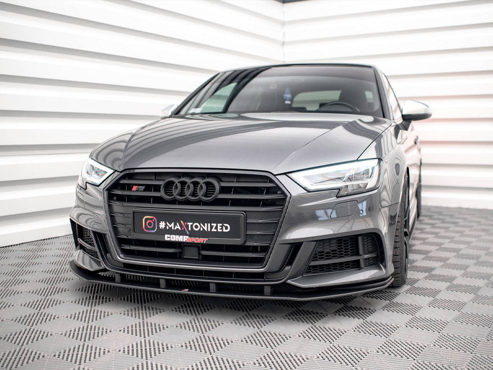 Street PRO Front Splitter Audi S3 / A3 S-Line Sportback 8V Facelift Maxton Design