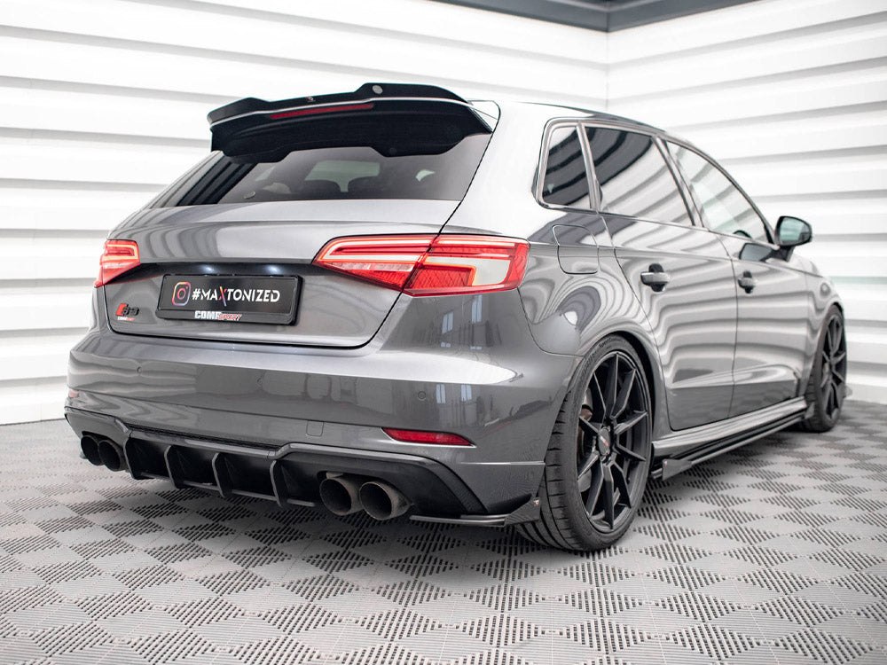 Street PRO Rear Side Splitters (+flaps) Audi S3 Sportback 8V Facelift Maxton Design