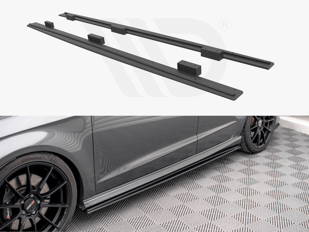 Street PRO Side Skirts Diffusers Audi S3 / A3 S-Line Sportback 8V Facelift Maxton Design