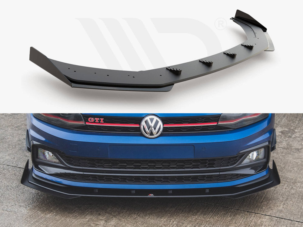 Front Splitter + Flaps VW Polo GTI Mk6 2017- Maxton Design