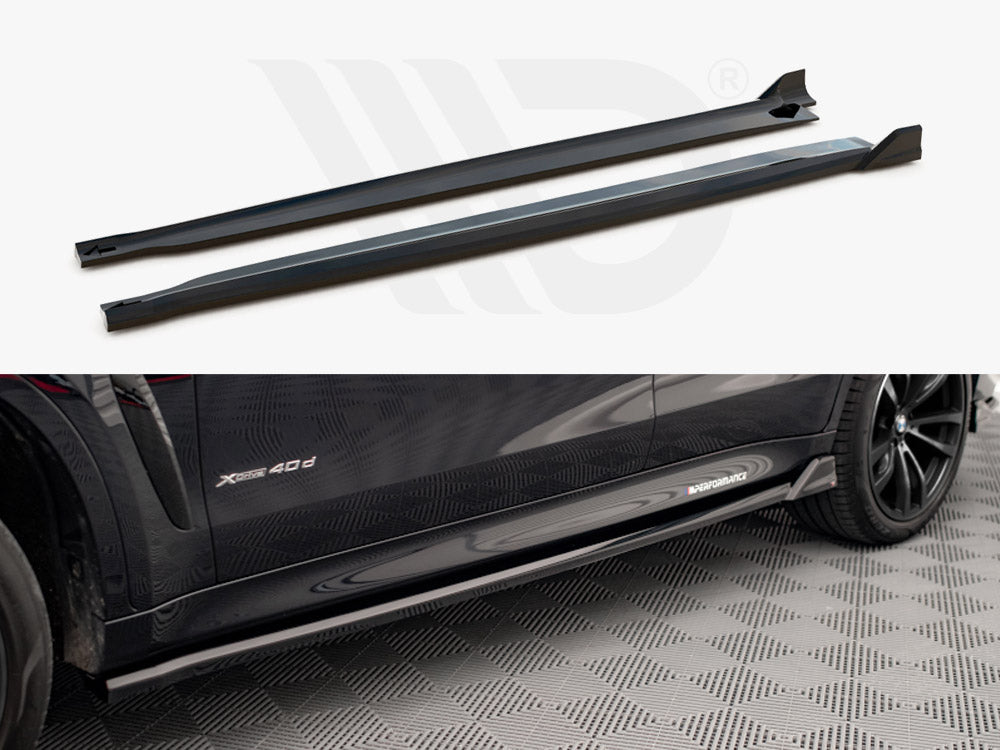 Side Skirts Diffusers V.2 BMW X6 M Sport F16 Maxton Design