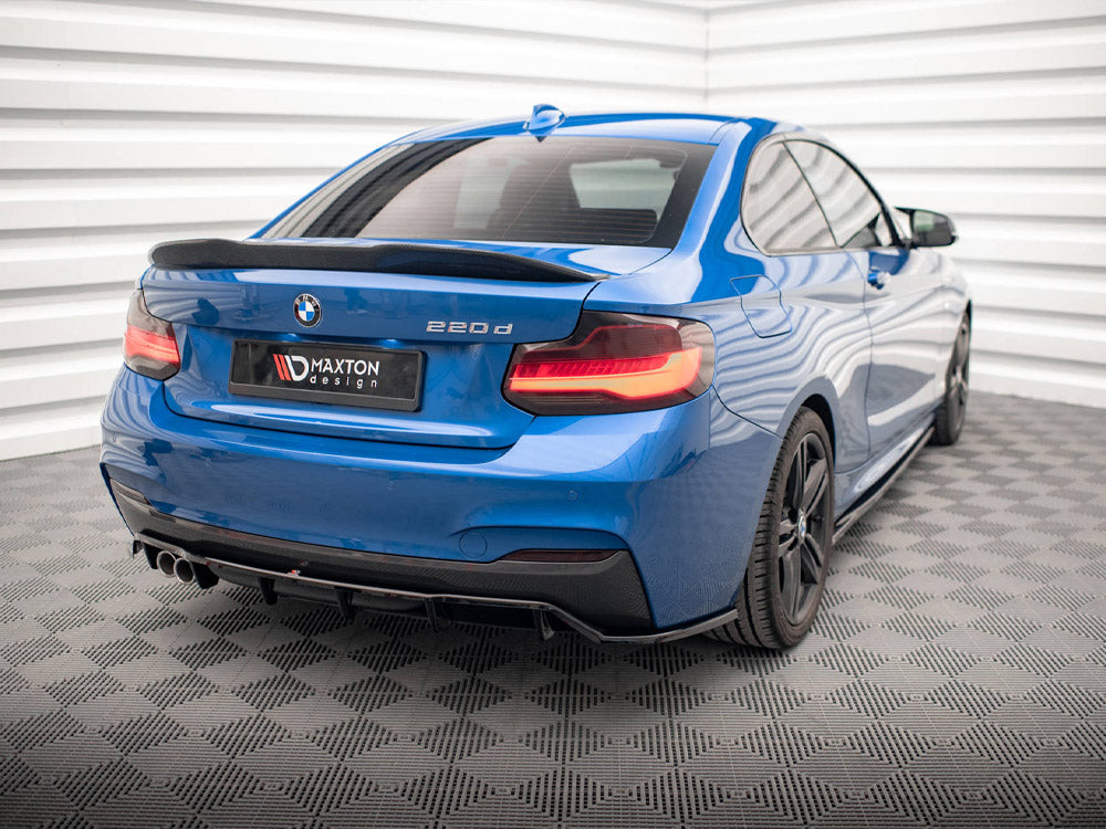 Central Rear Splitter (Vertical Bars) BMW 2 M-Pack F22 Maxton Design