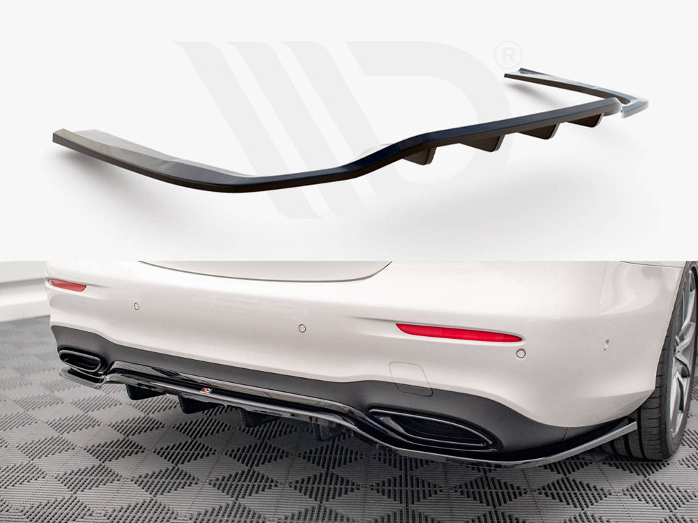 Central Rear Splitter (Vertical Bars) Mercedes E AMG Line W213 Facelift Maxton Design