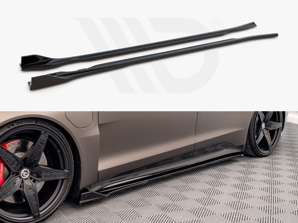 Side Skirts Diffusers V.2 Audi e-Tron GT / RS GT Mk1 Maxton Design