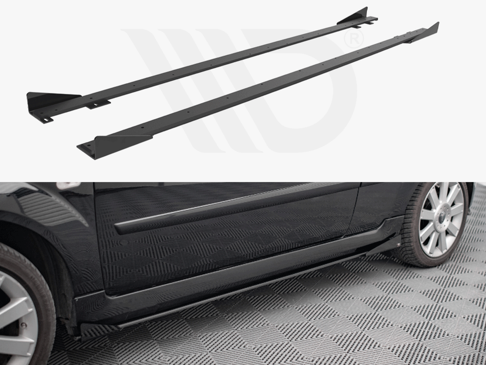 Street PRO Side Skirts Diffusers + Flaps Ford Fiesta ST Mk6 Maxton Design