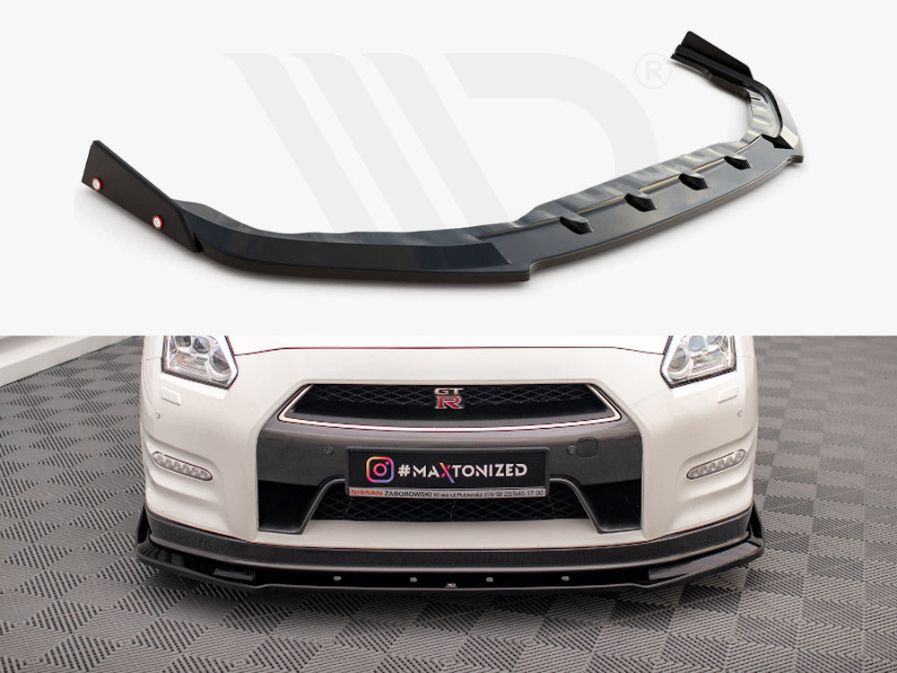 Front Splitter + Flaps Nissan GTR R35 Facelift Maxton Design