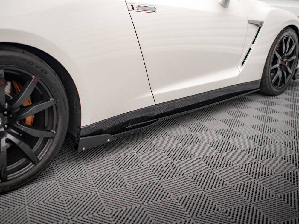 Side Skirts Diffusers + Flaps Nissan GTR R35 Facelift Maxton Design