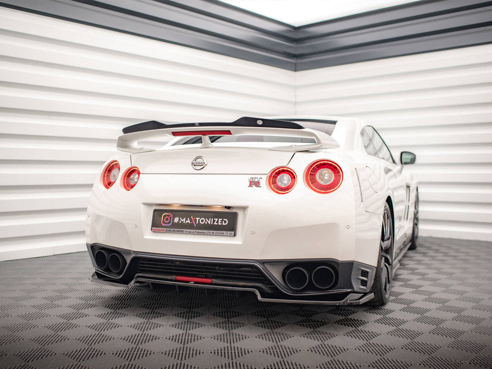 Central Rear Splitter (Vertical Bars) Nissan GTR R35 Facelift Maxton Design