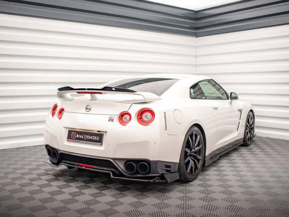 Central Rear Splitter + Flaps Nissan GTR R35 Facelift Maxton Design