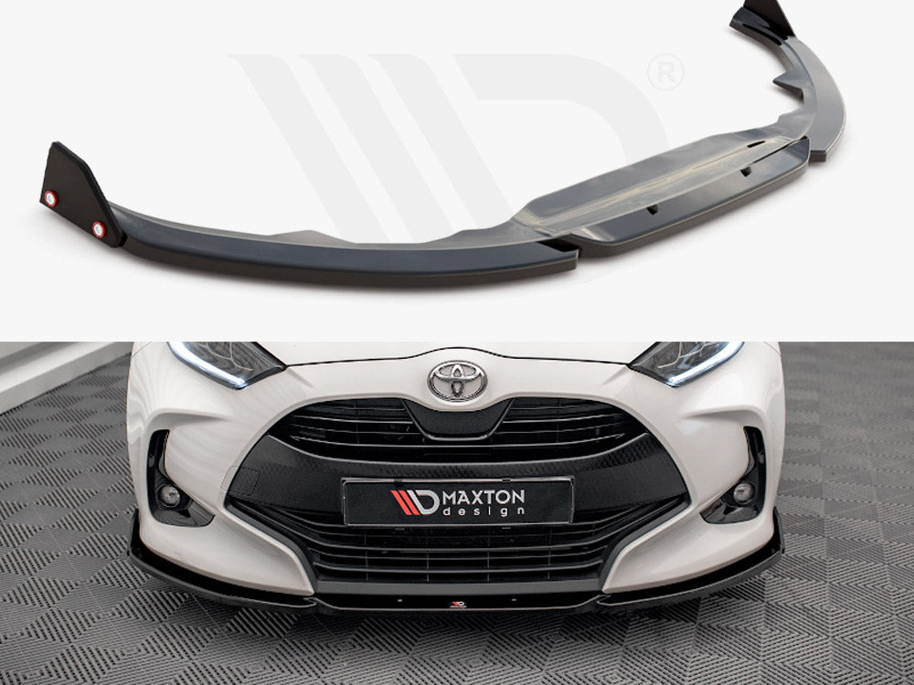 Front Splitter V.1 + Flaps Toyota Yaris Mk4 Maxton Design