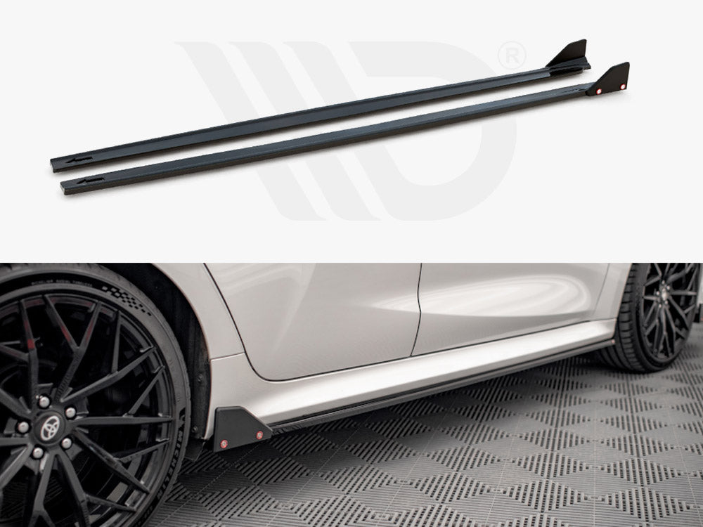 Side Skirts Diffusers V.1 + Flaps Toyota Yaris Mk4 Maxton Design