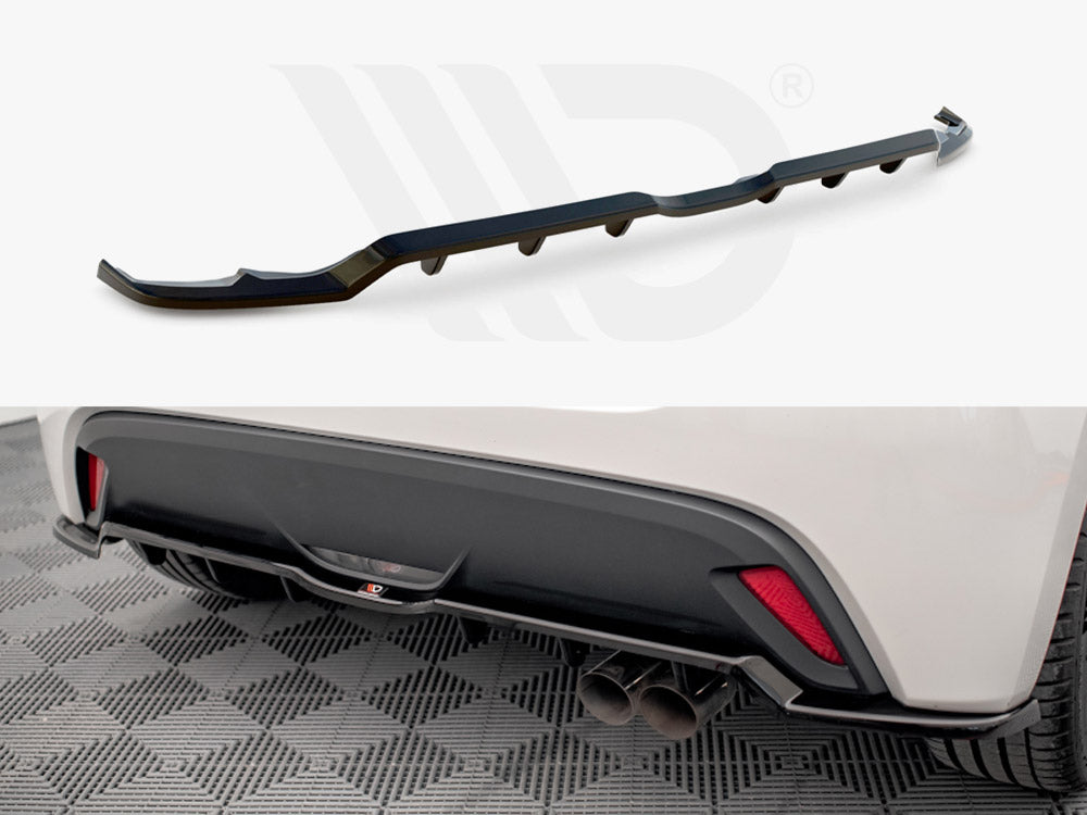 Central Rear Splitter V.2 (Vertical Bars) Toyota Yaris Mk4 Maxton Design