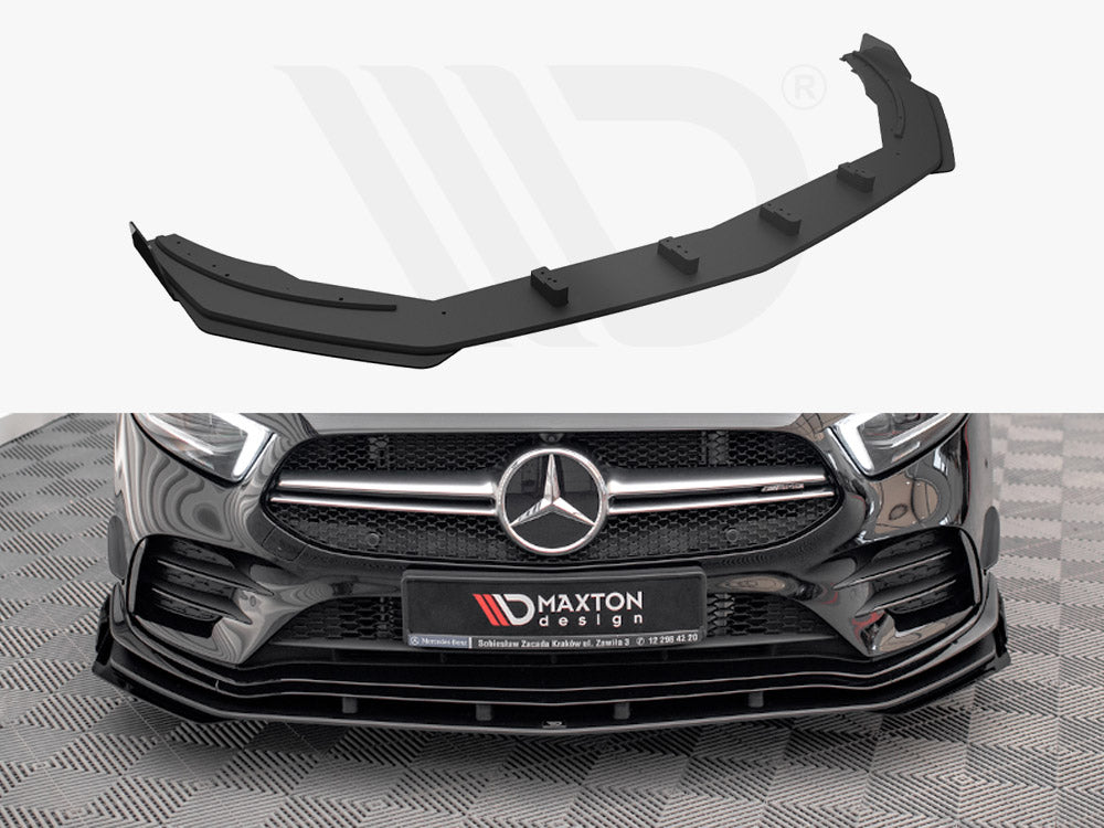 Street PRO Front Splitter + Flaps Mercedes A35 AMG / AMG-Line Aero Pack W177 Maxton Design