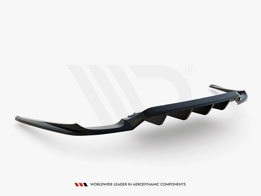 Central Rear Splitter (Vertical Bars) Porsche Panamera Turbo 970 Maxton Design