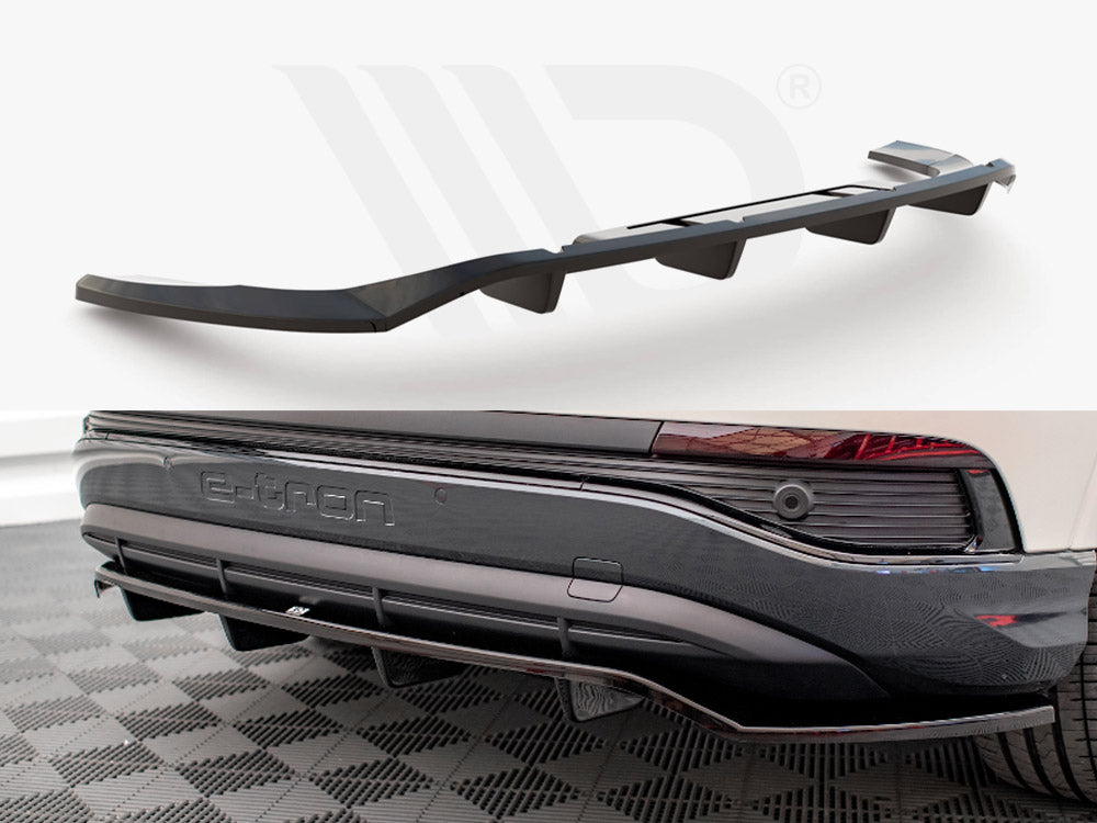 Central Rear Splitter (Vertical Bars) Audi Q4 e-Tron Sportback Mk1 Maxton Design