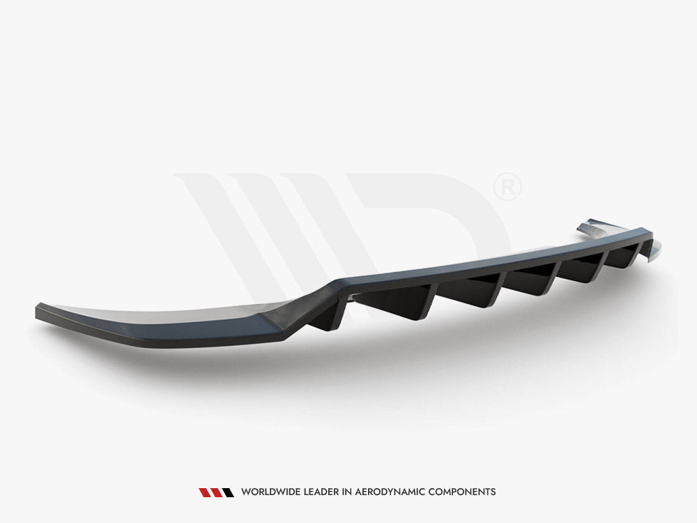 Central Rear Splitter (Vertical Bars) Audi Q3 S-Line F3 Maxton Design