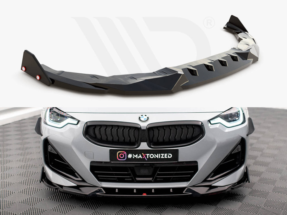 Front Splitter V.2 + Flaps BMW 2 Coupe M-Pack / M240i G42 Maxton Design