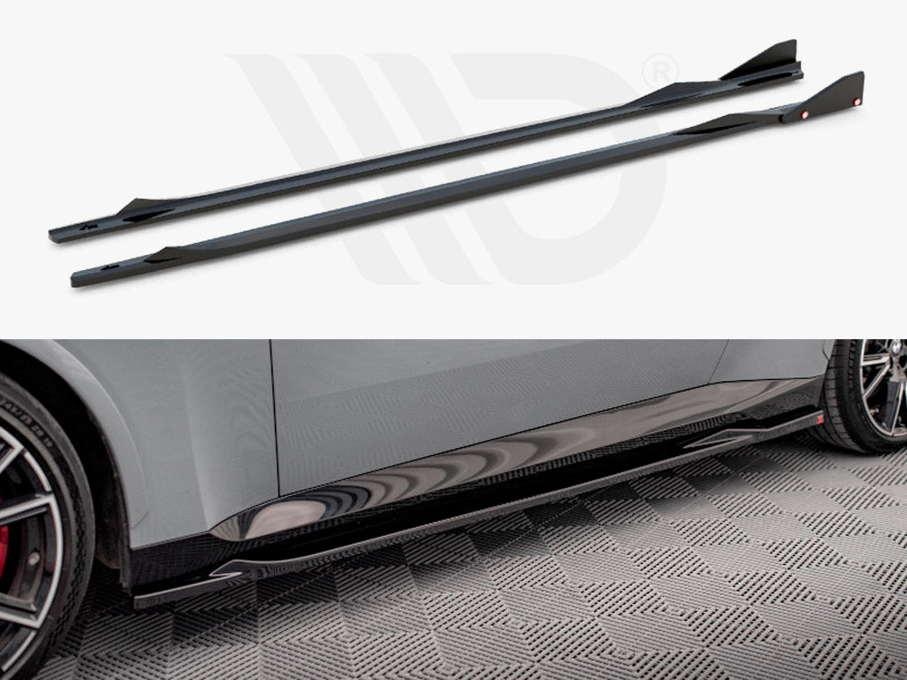 Side Skirts Diffusers V.2 + Flaps BMW 2 Coupe M-Pack / M240i G42 Maxton Design