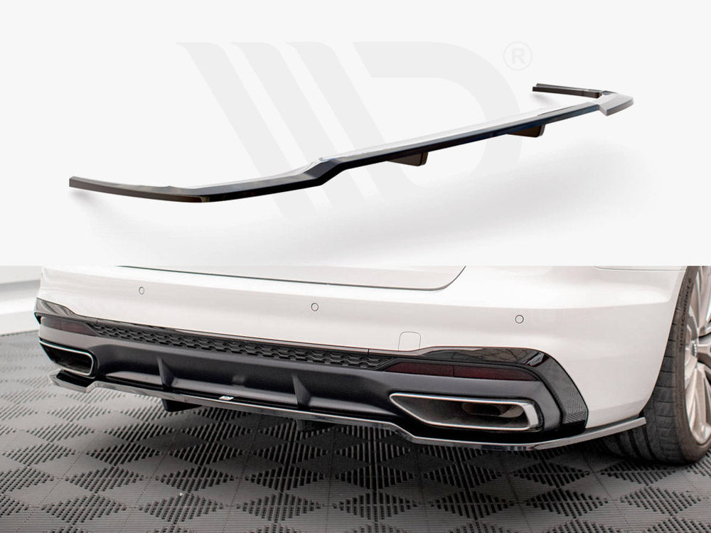 Central Rear Splitter (Vertical Bars) Audi A4 S-Line B9 Facelift Maxton Design