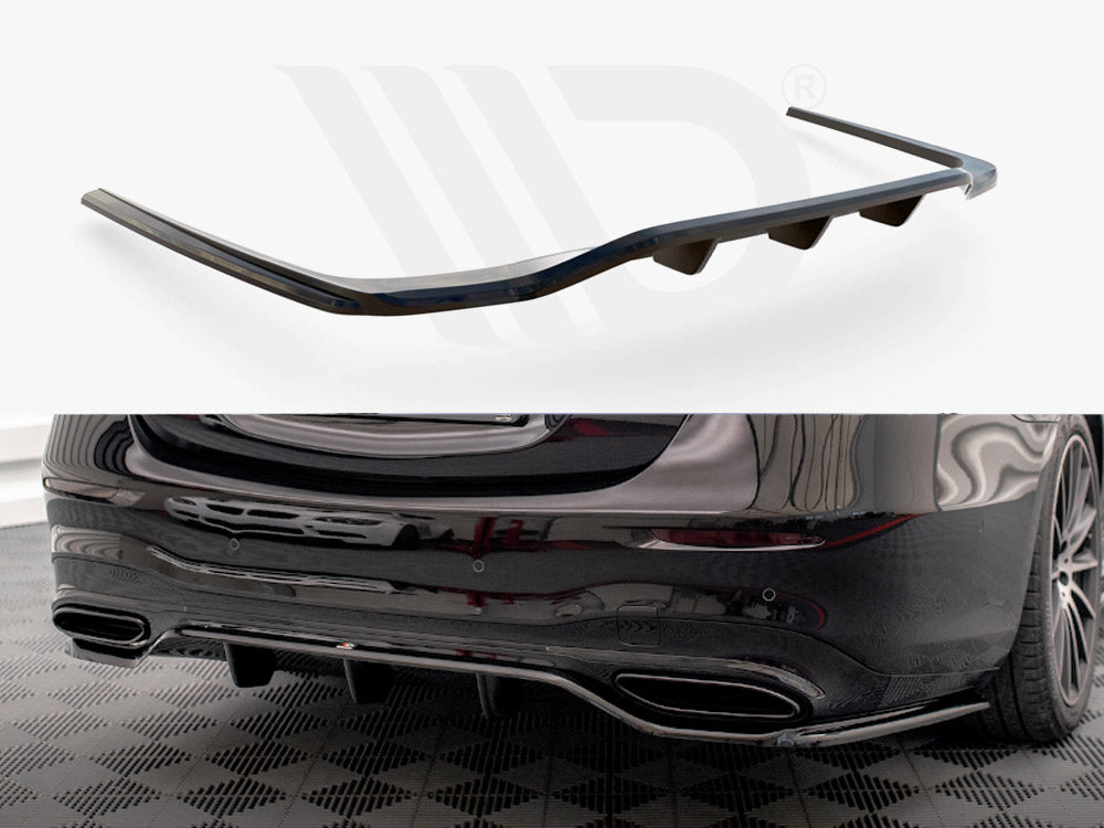 Central Rear Splitter (Vertical Bars) Mercedes S AMG-Line W223 Maxton Design