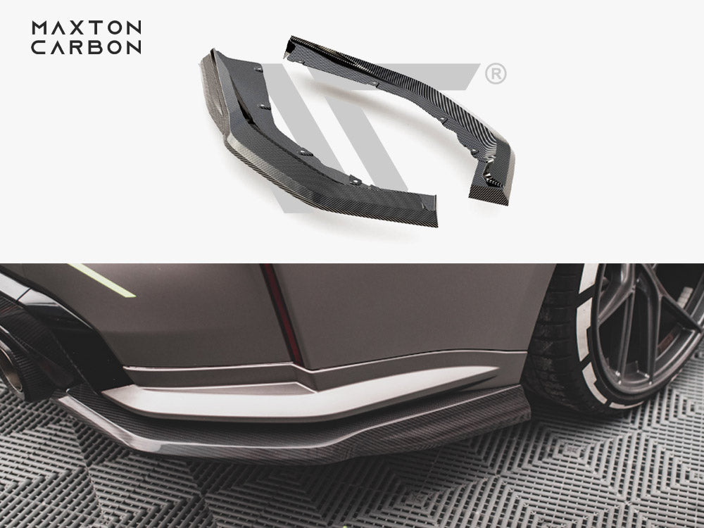 Carbon Fiber Rear Side Splitters BMW M4 G82 Maxton Design