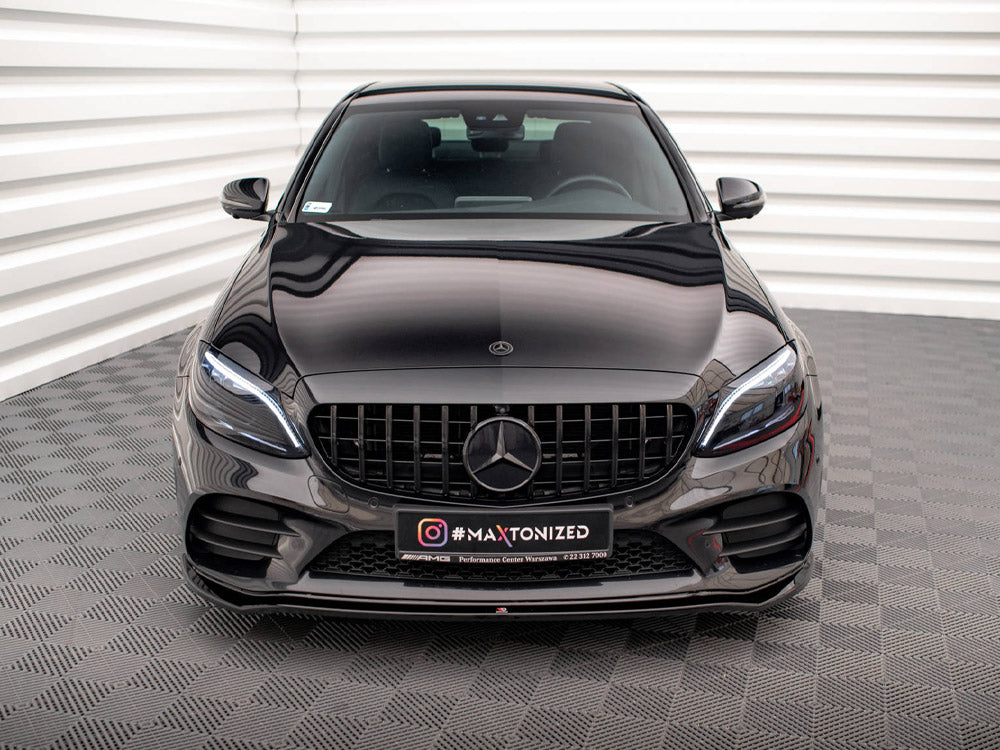 Front Splitter V.1 Mercedes-Benz C AMG Line Sedan / Coupe W205 / C205 Facelift Maxton Design