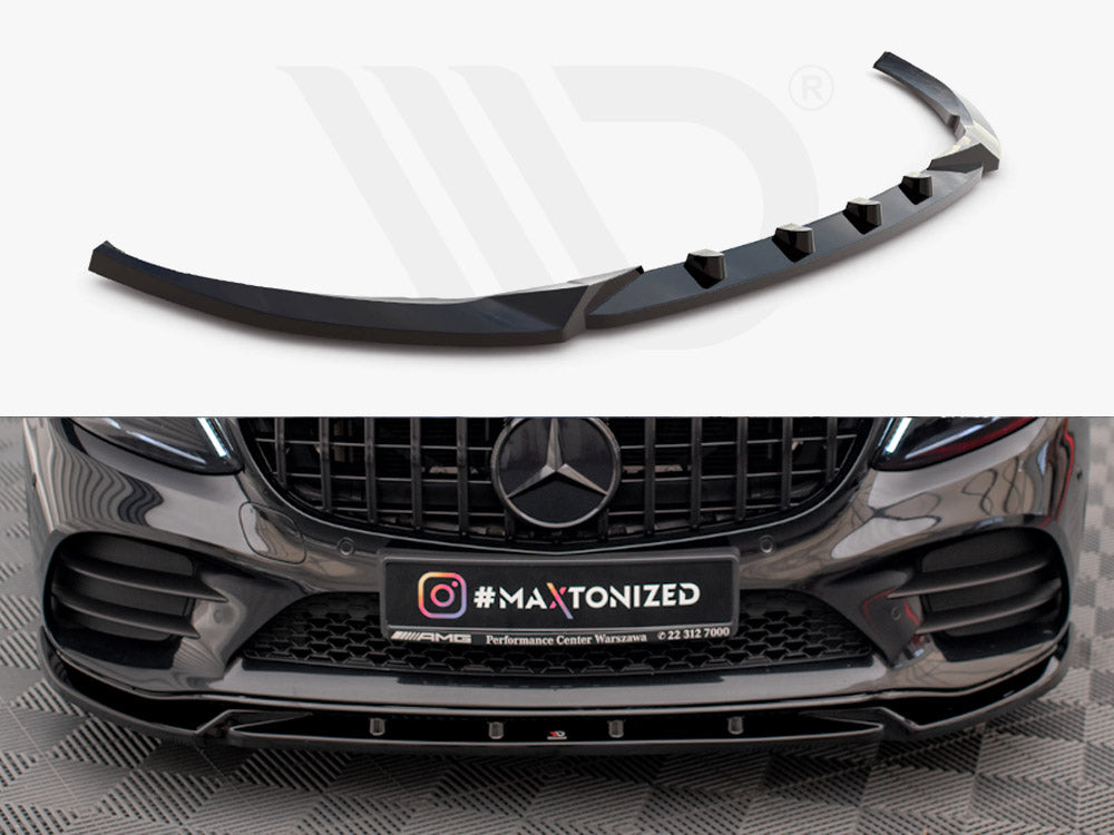 Front Splitter V.2 Mercedes C AMG Line / C43 AMG Sedan / Coupe W205 / C205 Facelift Maxton Design