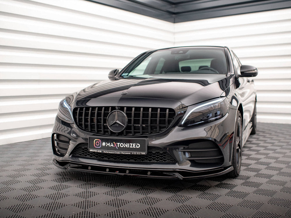 Front Splitter V.2 Mercedes C AMG Line / C43 AMG Sedan / Coupe W205 / C205 Facelift Maxton Design