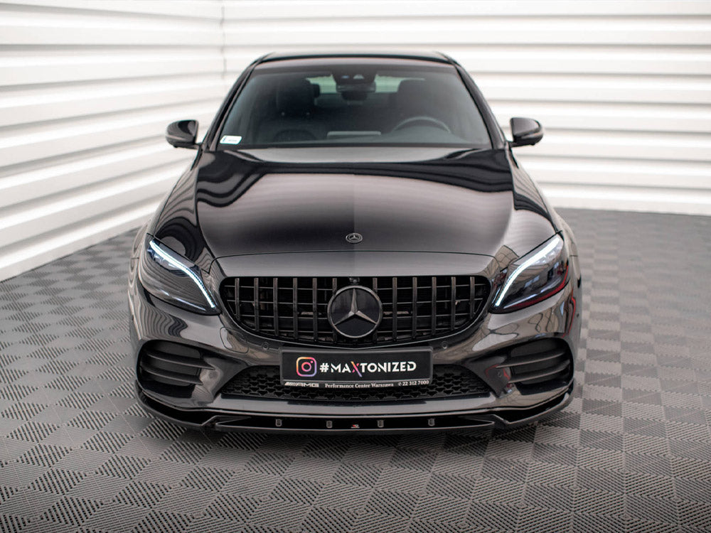 Front Splitter V.2 Mercedes C AMG Line / C43 AMG Sedan / Coupe W205 / C205 Facelift Maxton Design