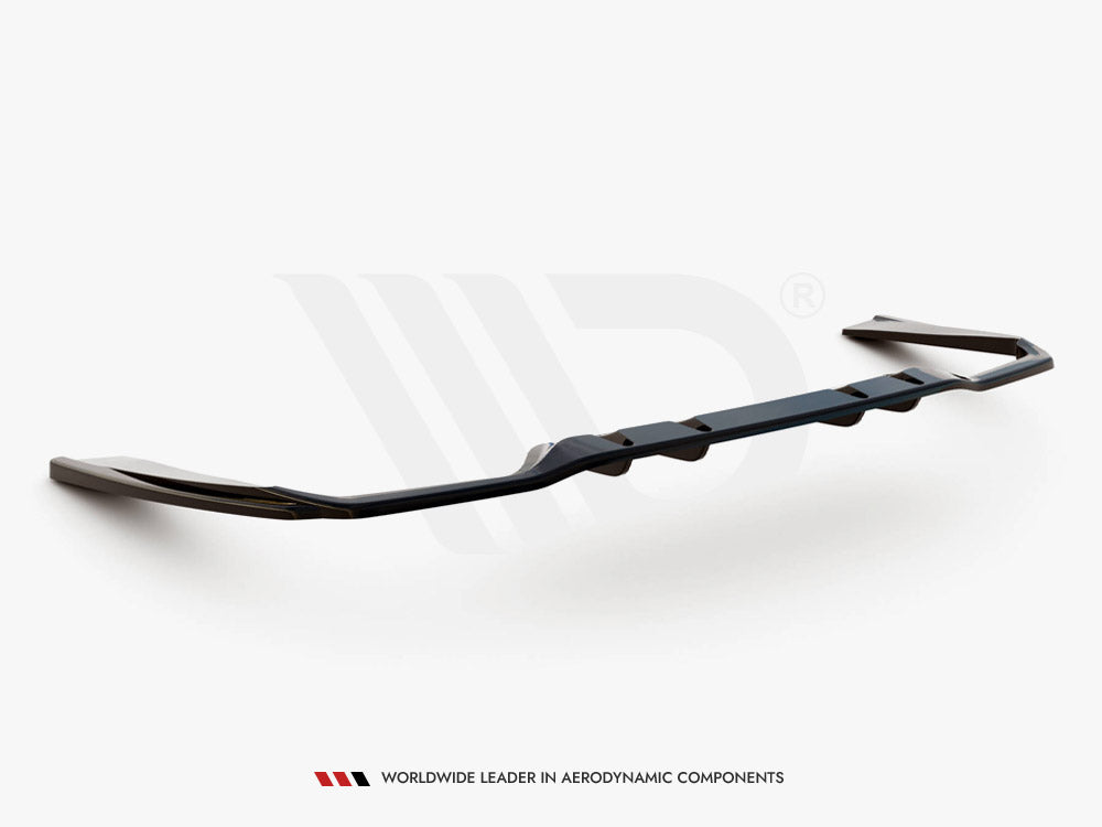 Central Rear Splitter (Vertical Bars) Mercedes AMG C 43 Sedan W205 Facelift Maxton Design