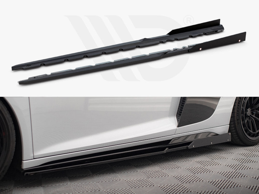 Side Skirts Diffusers V.2 + Flaps Audi R8 Mk2 Facelift Maxton Design