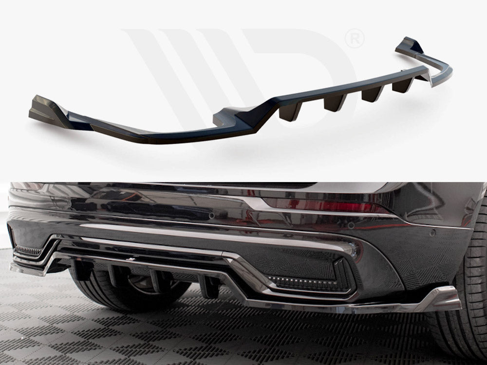 Central Rear Splitter (Vertical Bars) Volvo XC60 R-Design Mk2 Facelift Maxton Design