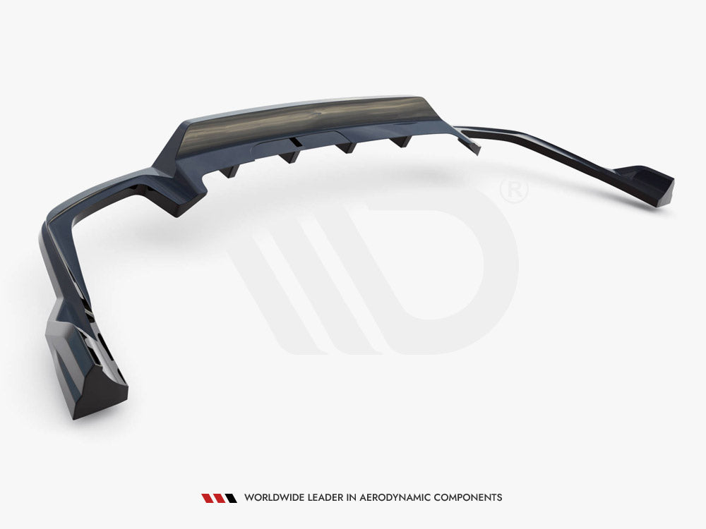 Central Rear Splitter (Vertical Bars) Volvo XC60 R-Design Mk2 Facelift Maxton Design