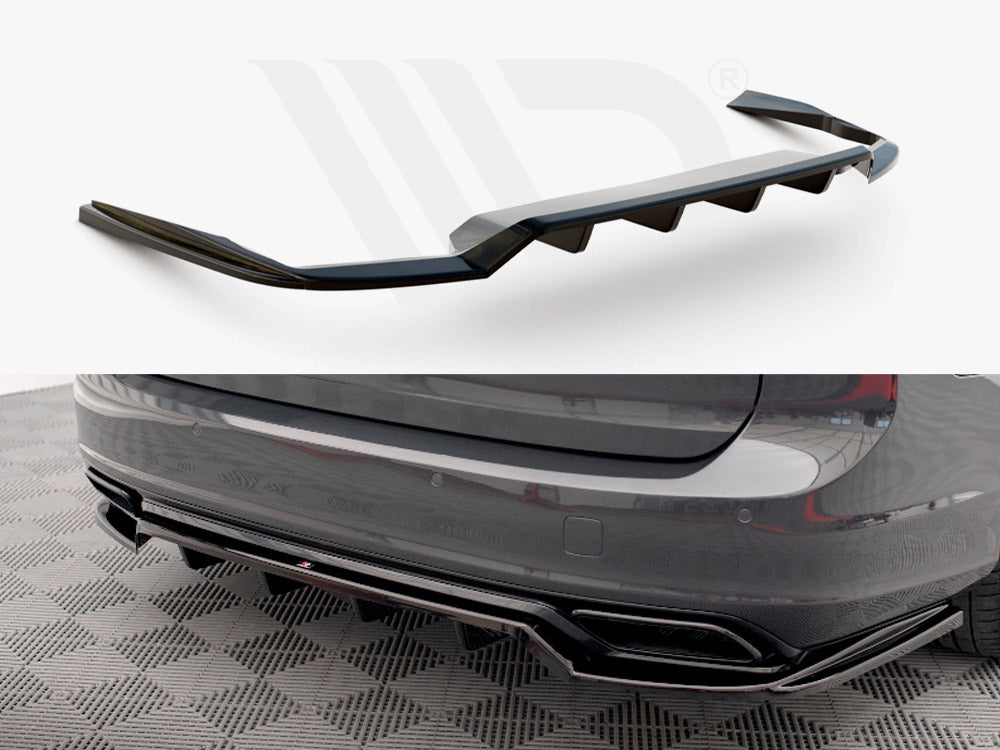 Central Rear Splitter (Vertical Bars) Volvo V90 R-Design Mk2 Maxton Design