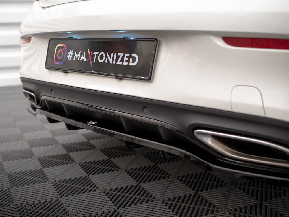 Central Rear Splitter (Vertical Bars) Mercedes C Coupe AMG-Line C205 Facelift Maxton Design