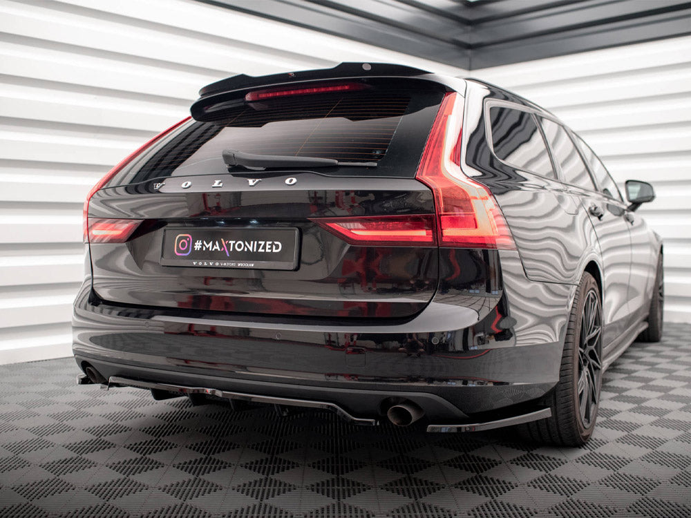 Central Rear Splitter V.2 (Vertical Bars) Volvo V90 Mk2 Maxton Design