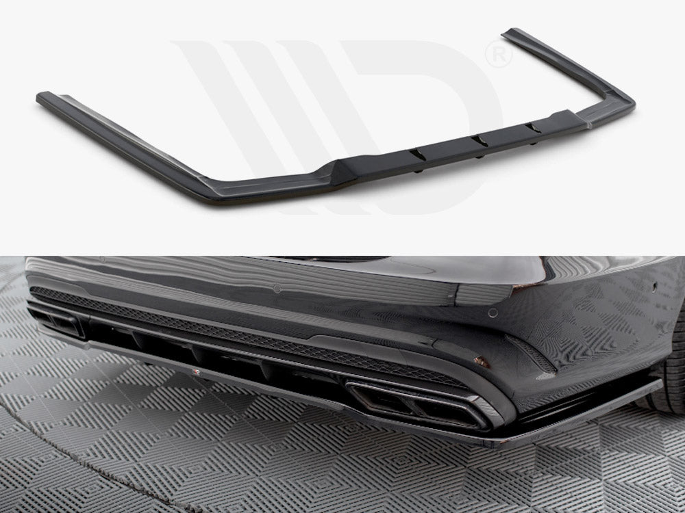 Central Rear Splitter (Vertical Bars) Mercedes E63 AMG Sedan W212 Facelift Maxton Design