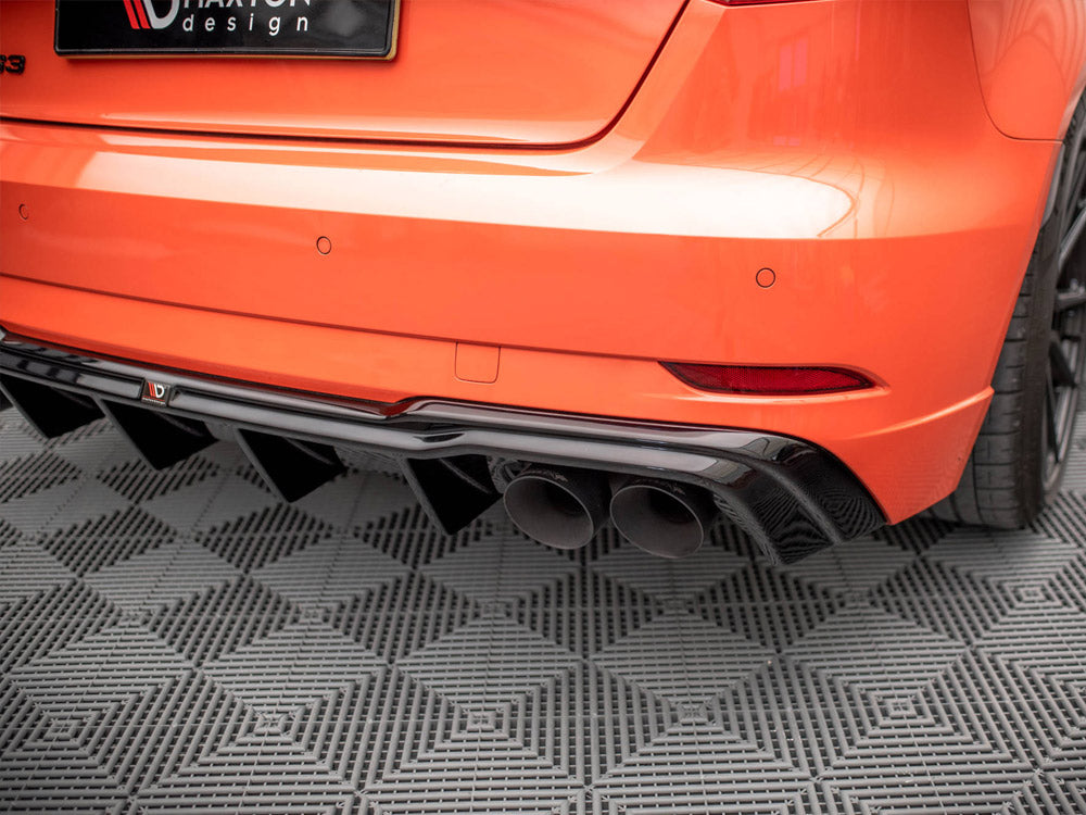 Rear Valance + Milltek Sport Non-Resonated Exhaust Audi RS3 Sportback 8V Facelift Maxton Design