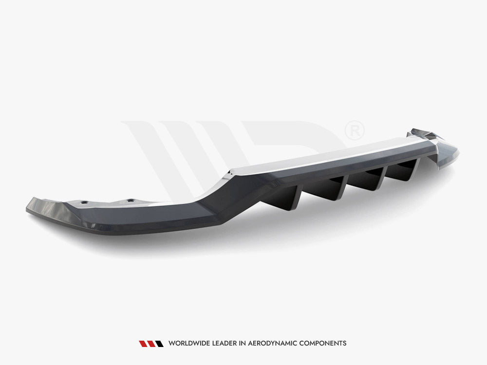 Central Rear Splitter (Vertical Bars) Skoda Karoq Sportline Mk1 Facelift Maxton Design