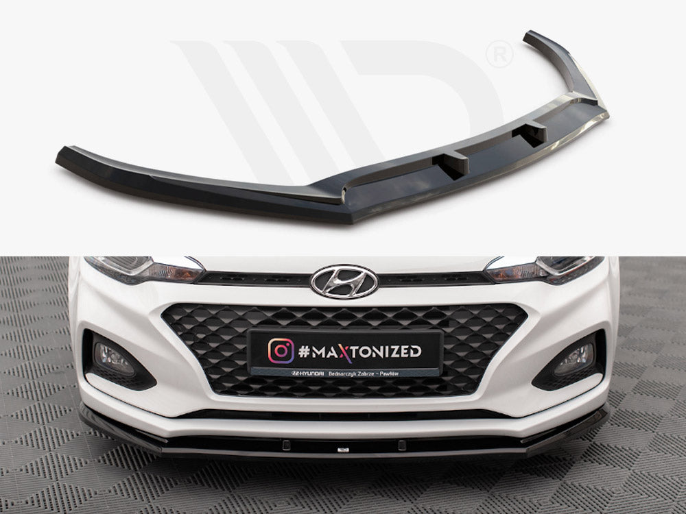 Front Splitter Front Splitter V.1 Hyundai I20 Mk2 Facelift Maxton Design