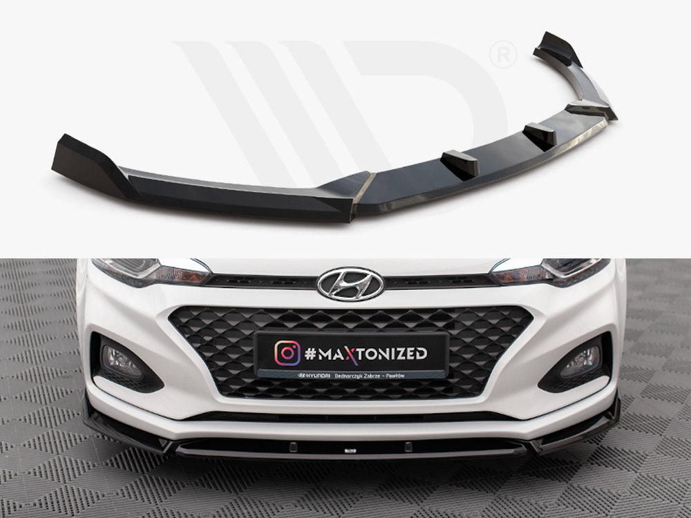 Front Splitter Front Splitter V.2 Hyundai I20 Mk2 Facelift Maxton Design