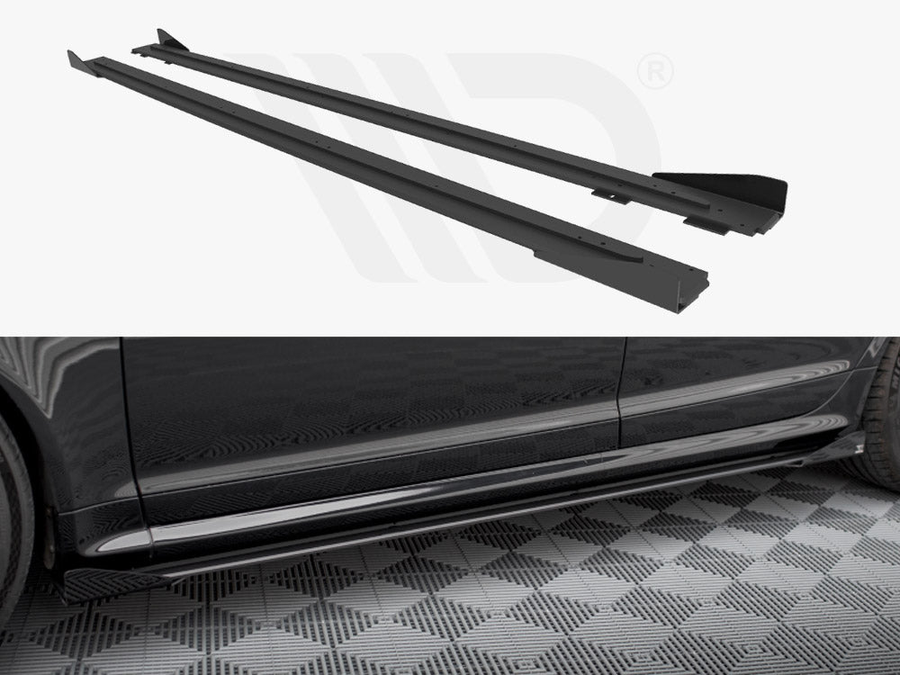 Street PRO Side Skirts Diffusers + Flaps Audi RS6 Avant C6 Maxton Design