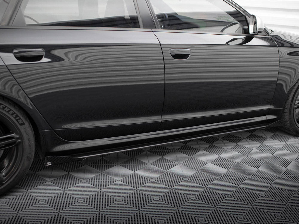 Street PRO Side Skirts Diffusers + Flaps Audi RS6 Avant C6 Maxton Design