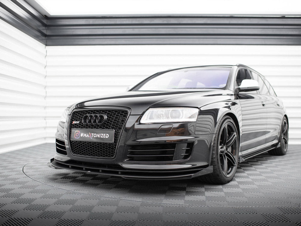 Street PRO Front Splitter + Flaps Audi RS6 Avant C6 Maxton Design