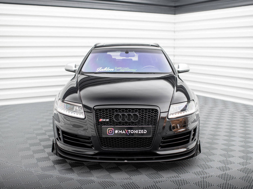 Street PRO Front Splitter + Flaps Audi RS6 Avant C6 Maxton Design