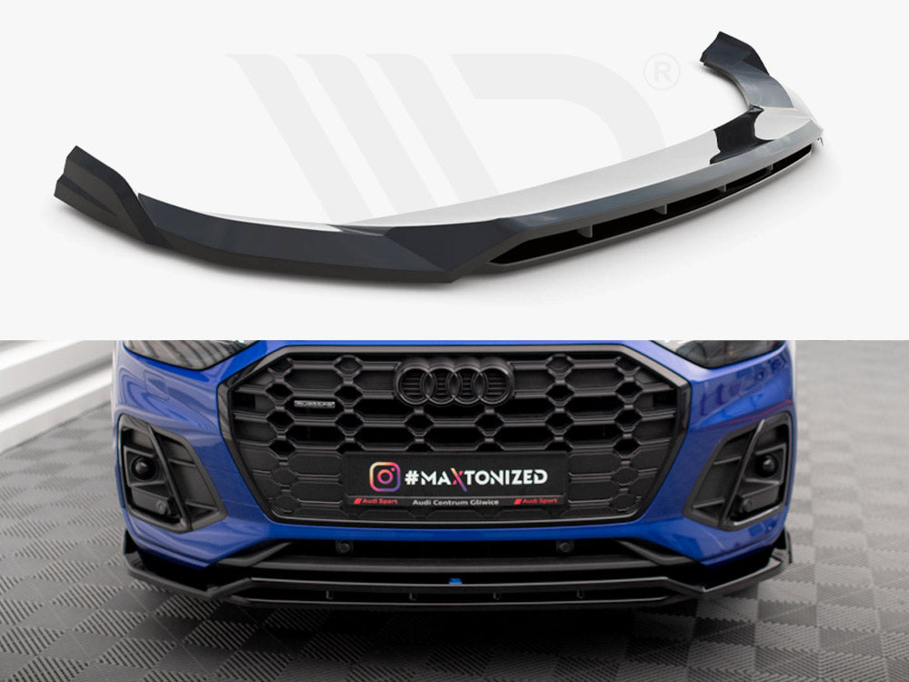 Front Splitter V.1 Audi SQ5 / Q5 S-Line SUV / Sportback Mk2 Facelift Maxton Design