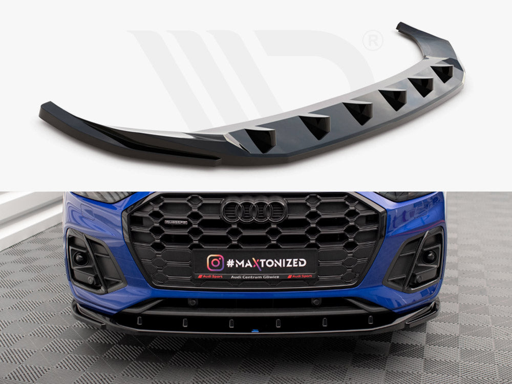 Front Splitter V.2 Audi SQ5 / Q5 S-Line SUV / Sportback Mk2 Facelift Maxton Design