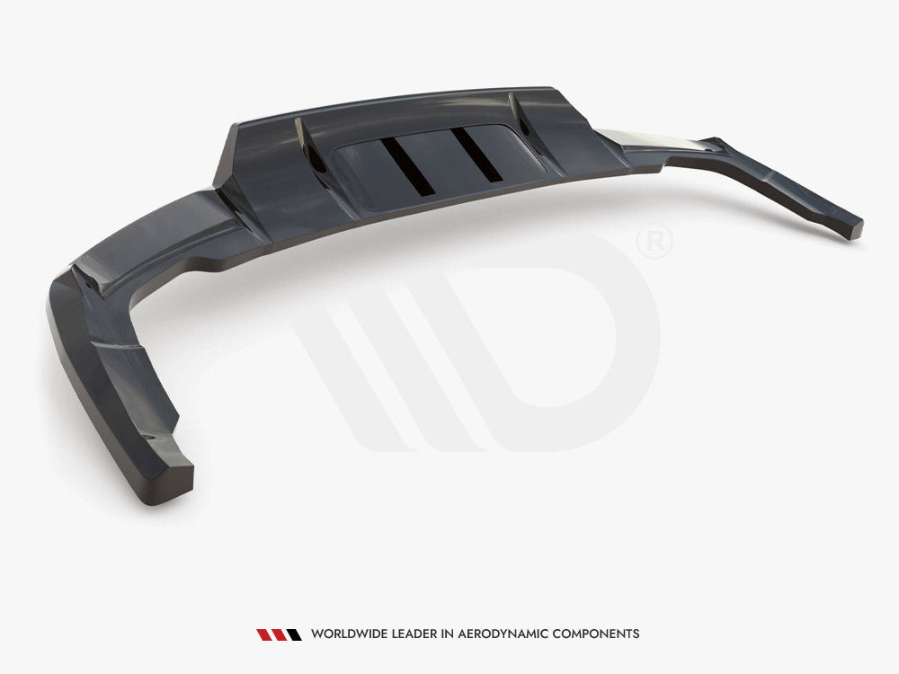 Central Rear Splitter (Vertical Bars) Audi Q5 S-Line SUV Mk2 Facelift Maxton Design