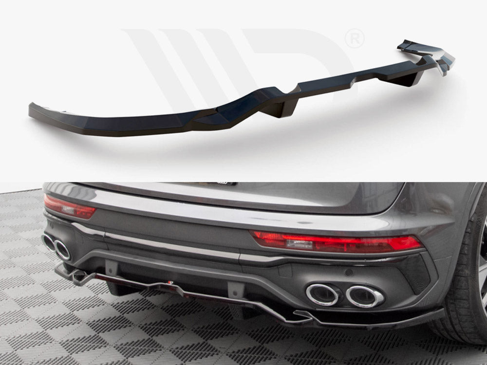 Central Rear Splitter (Vertical Bars) Audi SQ5 Sportback Mk2 Facelift Maxton Design