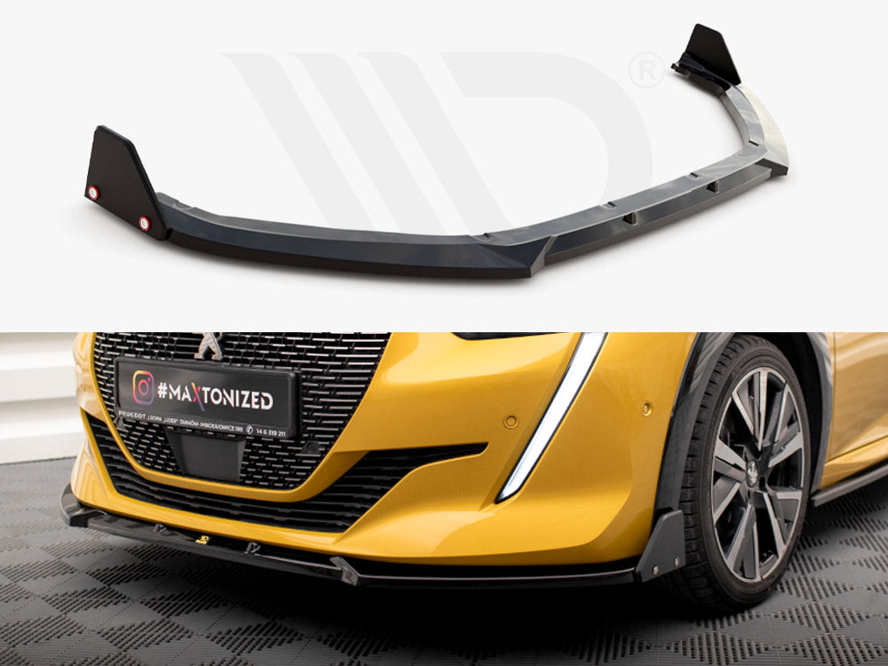 Front Splitter V.1 + Flaps Peugeot 208 GT Mk2 Maxton Design